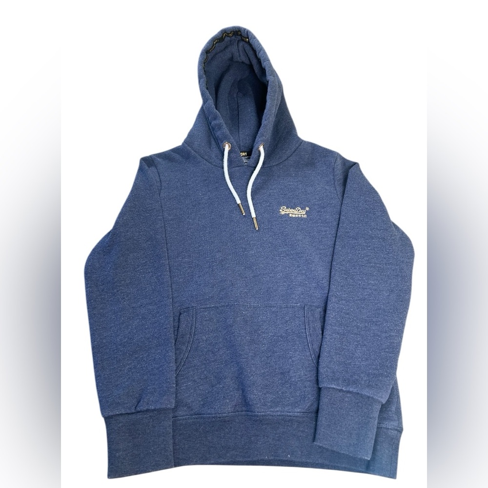 SUPERDRY Orange Label Elite Hooded Pullover Sweatshirt Blue Wom US 8 UK 12 EU 40 - Picture 12 of 12